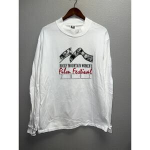 Vintage Rocky Mountain Women Film Festival Shirt Long Sleeve 2001 Large